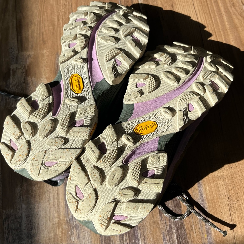 Merrell Women's 9 Moab Speed Waterproof Low Hiking Boots Lichen Purple Lace Up - Picture 10 of 11